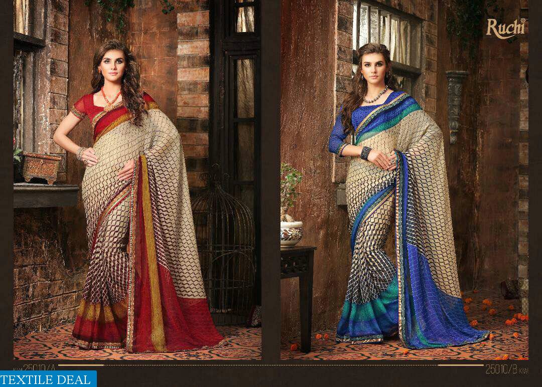 Ruchi chiffon mania vol-5 Wholesale chiffon Saree collection